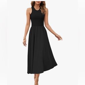 Elegant Black Sleeveless Maxi Dress